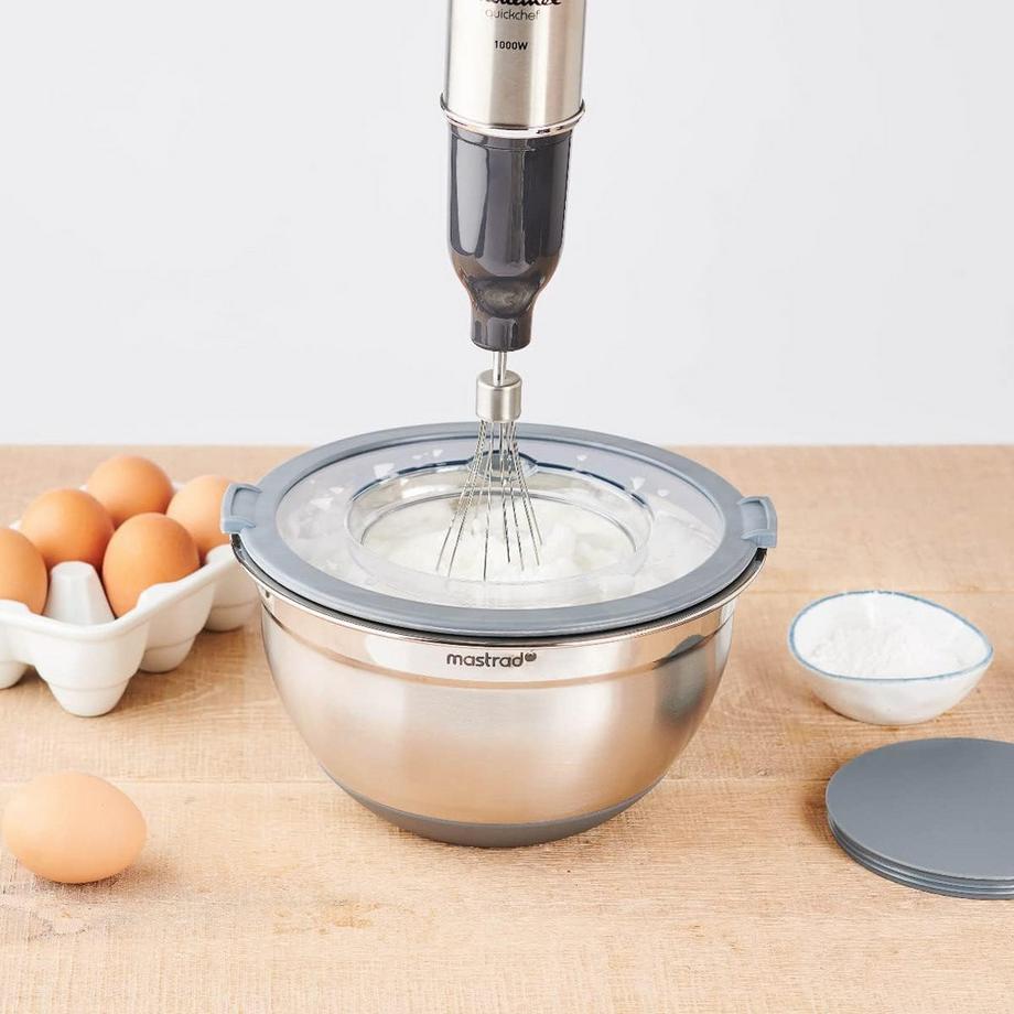 mastrad Rührschüssel mit Spritzschutzdeckel 24cm  