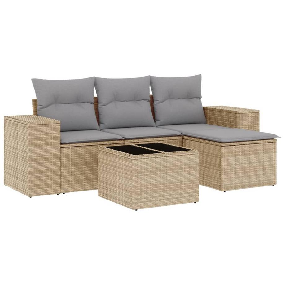 set divano da giardino Polirattan