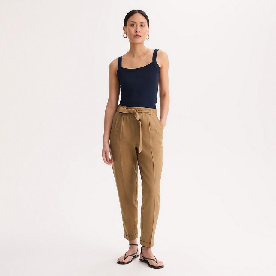 La Redoute Collections Top a costine senza maniche scollo rotondo  