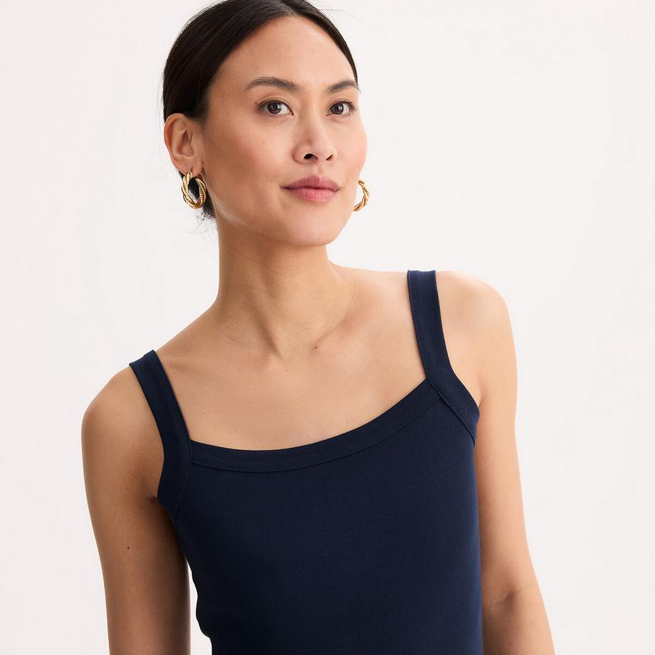 La Redoute Collections Top a costine senza maniche scollo rotondo  