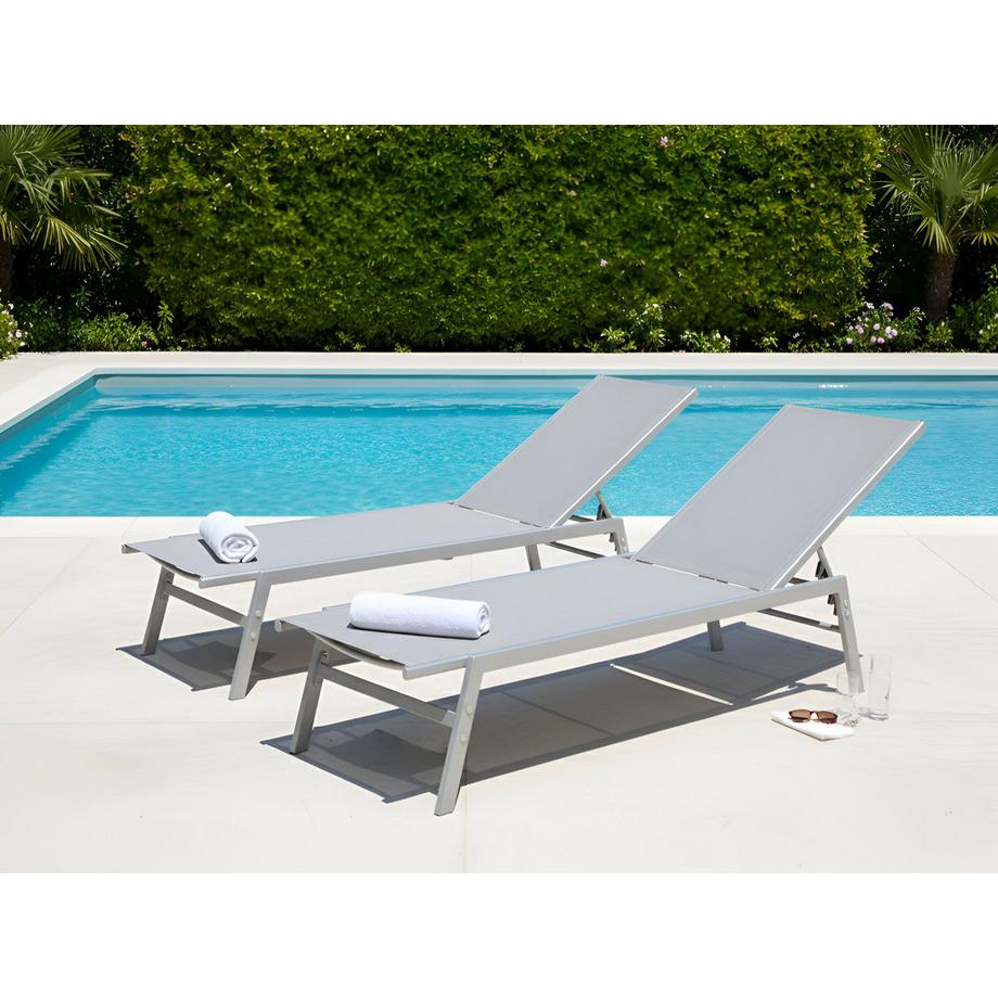 Beliani Sonnenliege aus Stahl  NOLI  