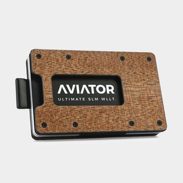 Aviator Wallet slide, Bois Carbon