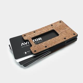 AVIATOR Smart Wallet Slide Holz Carbon  