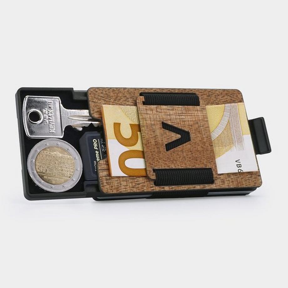AVIATOR Smart Wallet Slide Holz Carbon  