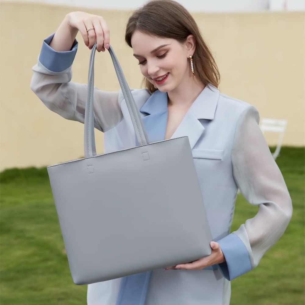 Only-bags.store PU Leder Shopper Tragetasche mit Reissverschluss  