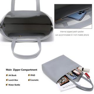 Only-bags.store PU Leder Shopper Tragetasche mit Reissverschluss  