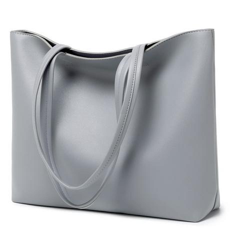 Only-bags.store PU Leder Shopper Tragetasche mit Reissverschluss  