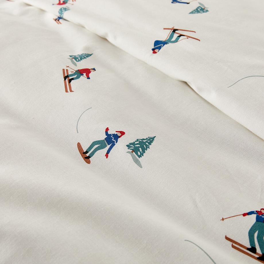 La Redoute Intérieurs Parure de lit Imprimé Ski 30% Coton Recyclé  