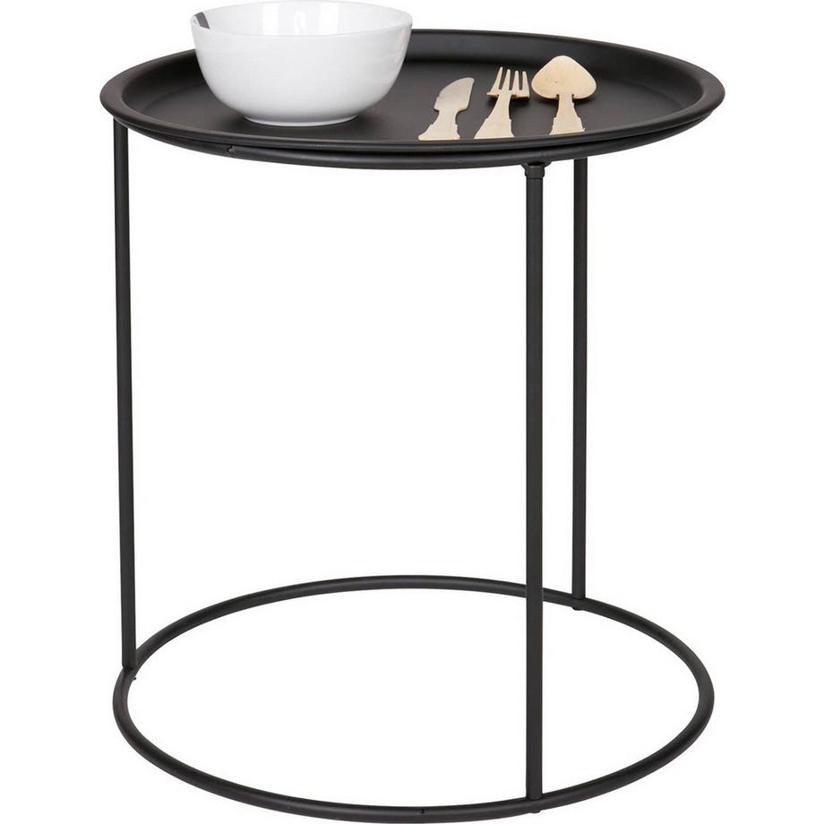 mutoni Table d&#039;appoint Ivar Noir 40x40  