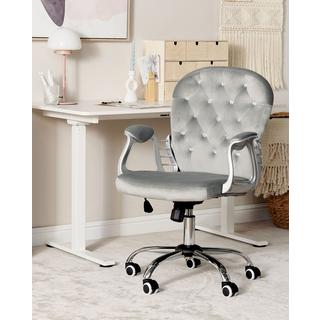 Beliani Chaise de bureau en Velours Glamour PRINCESS  