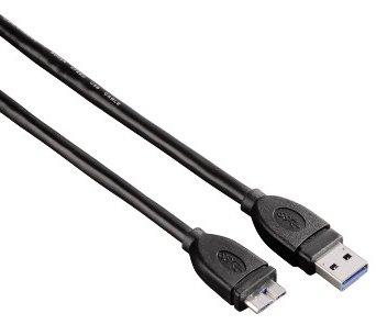 Image of 0.75m USB 3.0 A/USB 3.0 Micro B m/m USB Kabel 0,75 m USB 3.2 Gen 1 (3.1 Gen 1) USB A Micro-USB B Schwarz