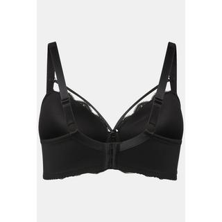 Ulla Popken  Soutien-gorge à armatures et bonnets souples, dentelle et rubans fantaisie - bonnet C-F 