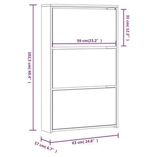 VidaXL Armoire à chaussures bois d'ingénierie  