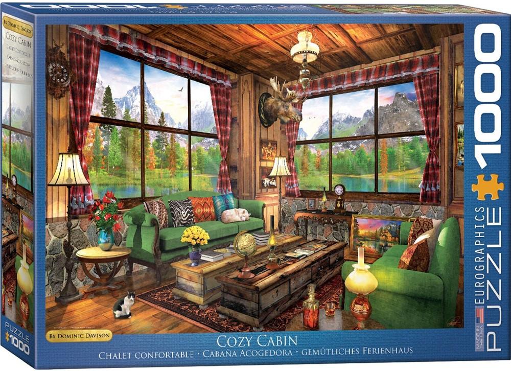 Image of Puzzle Cozy Cabin Domi Davison 1000 Teile
