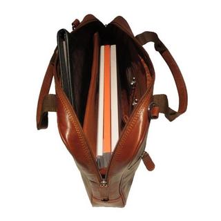 Dermata Lederwaren Borsa per laptop in morbida pelle bovina Nappa 40 cm  