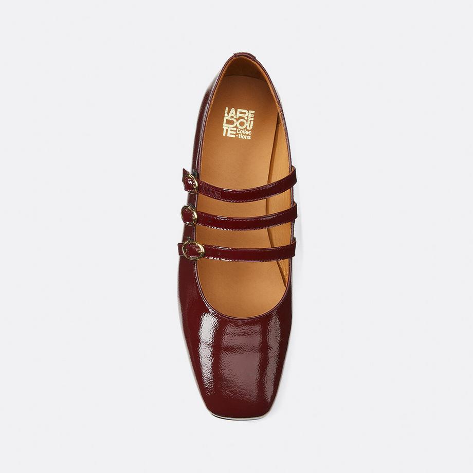 La Redoute Collections Ballerines Babies en Cuir Verni Triple Brides  