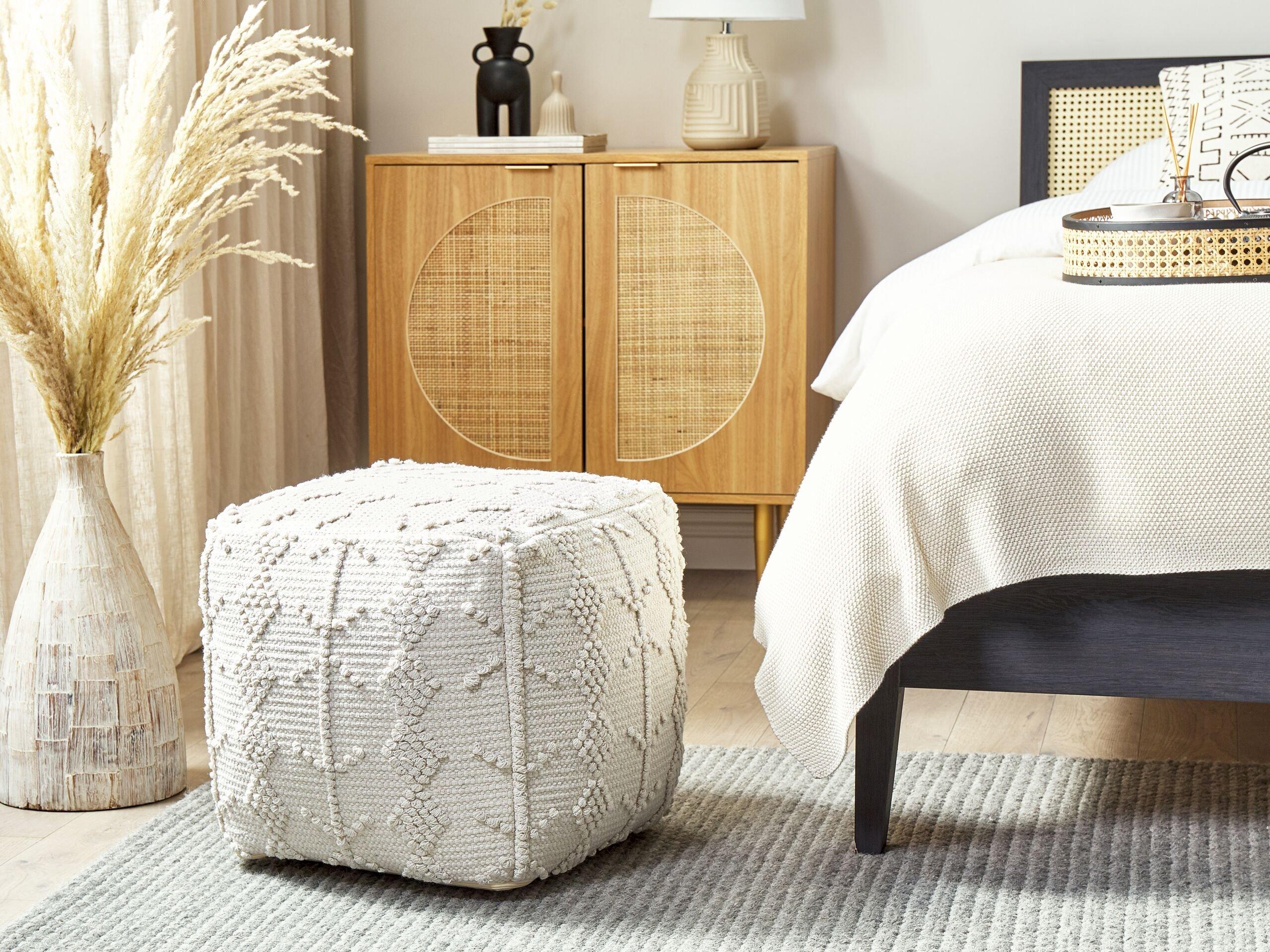 Beliani Pouf en Cotone Boho WARANGAL  