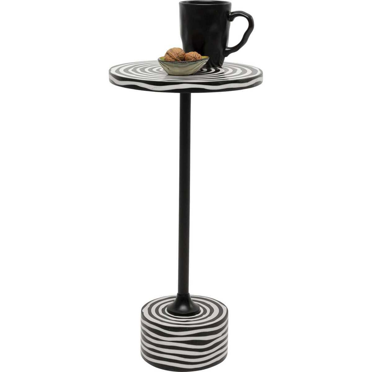 KARE Design Table d&#039;appoint Domero Swirl ronde 25  