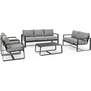 mutoni Jardin Canapé 2 places Merrigan avec coussins anthracite  