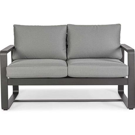 mutoni Jardin Canapé 2 places Merrigan avec coussins anthracite  
