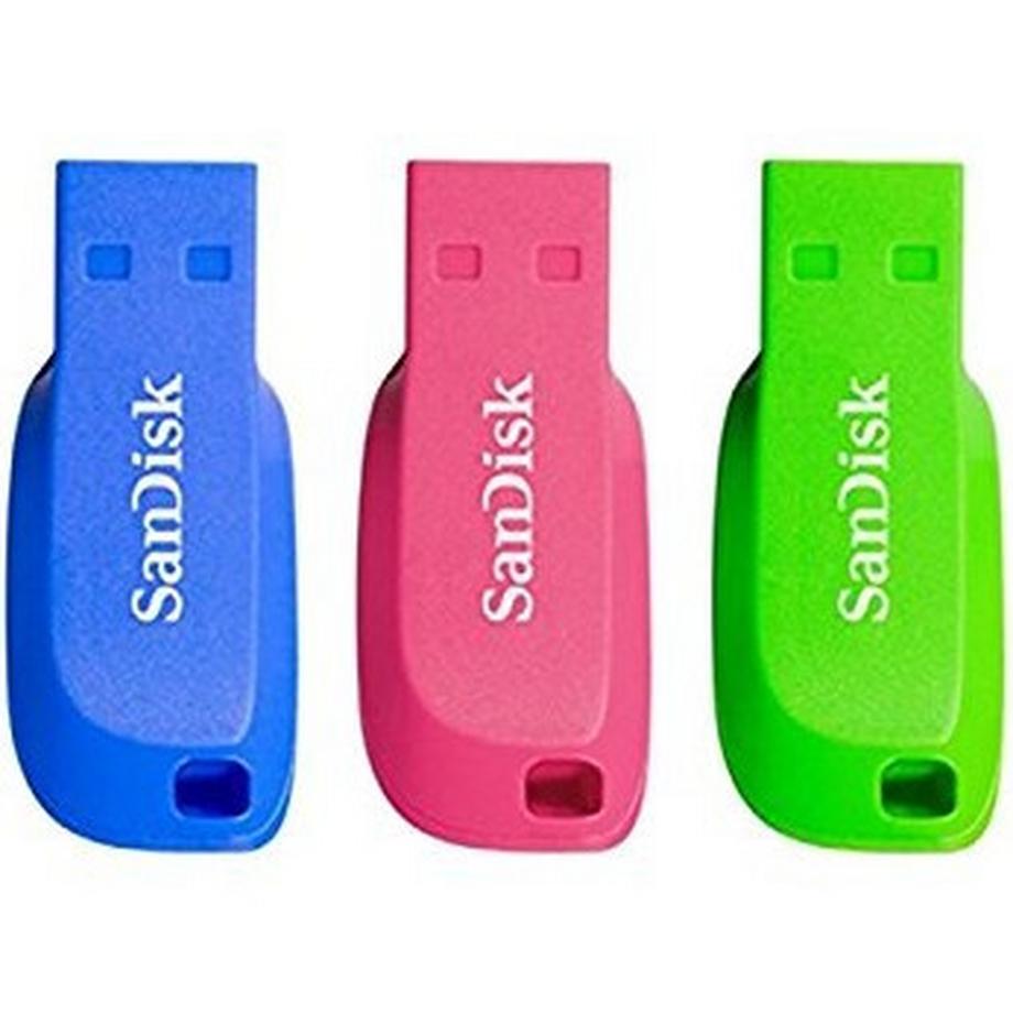 SanDisk Cruzer Blade 16GB USB-Stick USB Typ-A 2.0 Blau, Grün, Pink