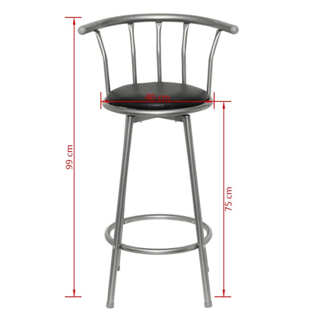 VidaXL Tabouret de bar cuir artificiel  