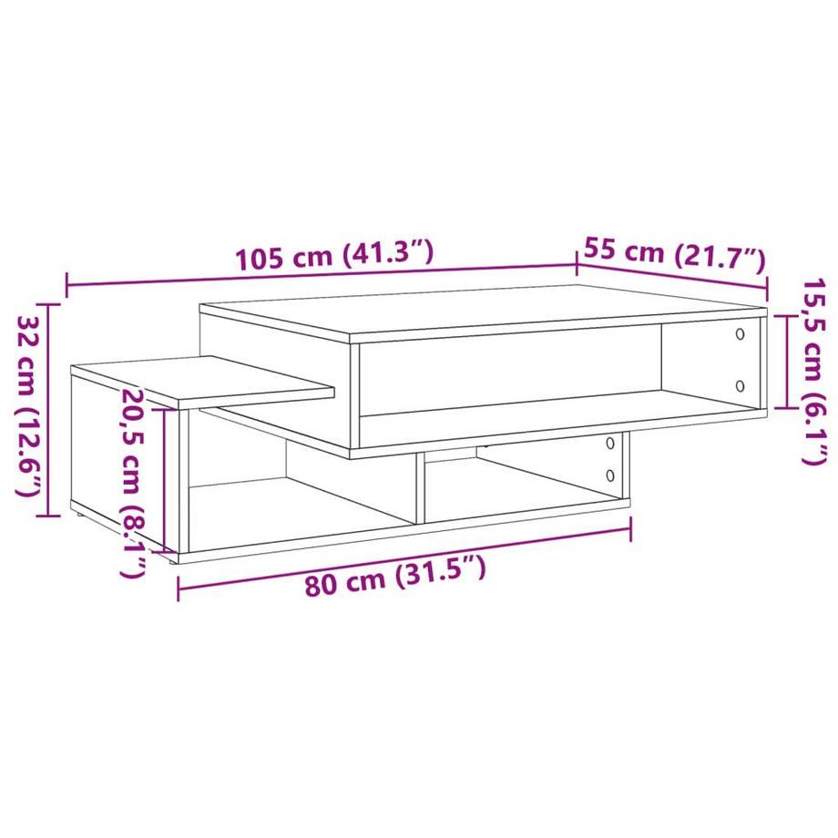VidaXL Couchtisch holzwerkstoff  