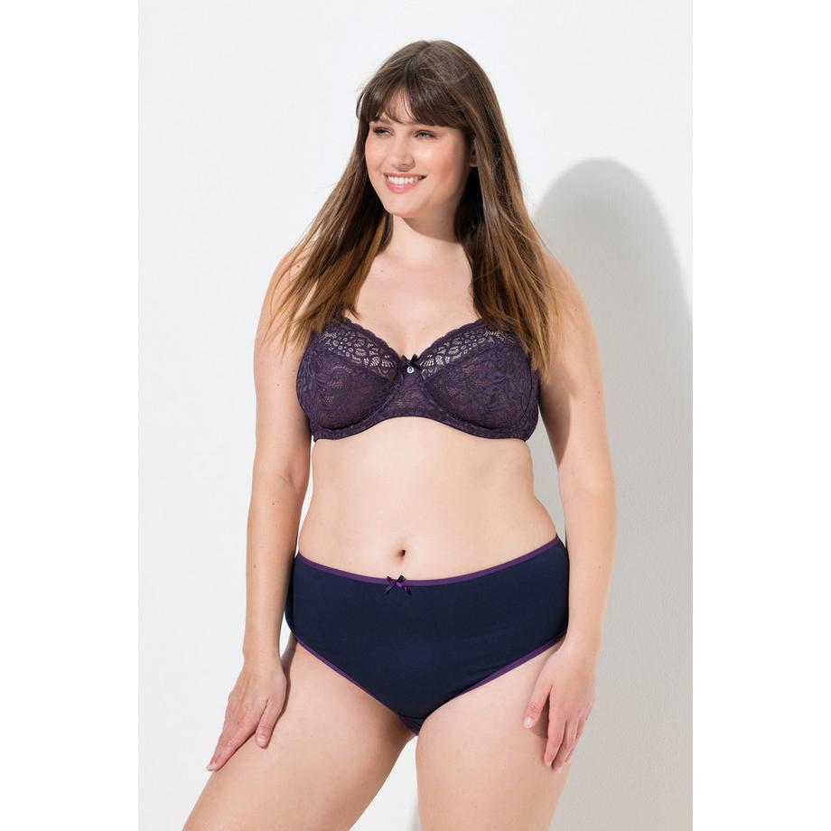 Ulla Popken Slip Midi Confezione da Sette Orli Colorati  