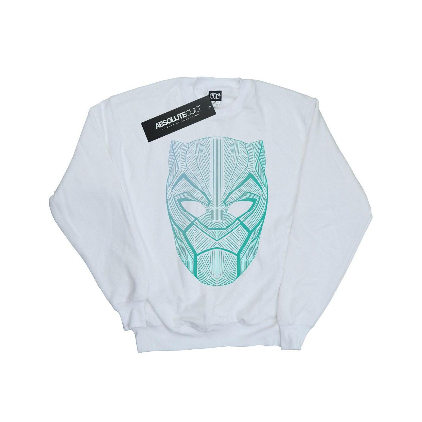 Image of Black Panther Tribal Mask Sweatshirt Mädchen Weiss 128