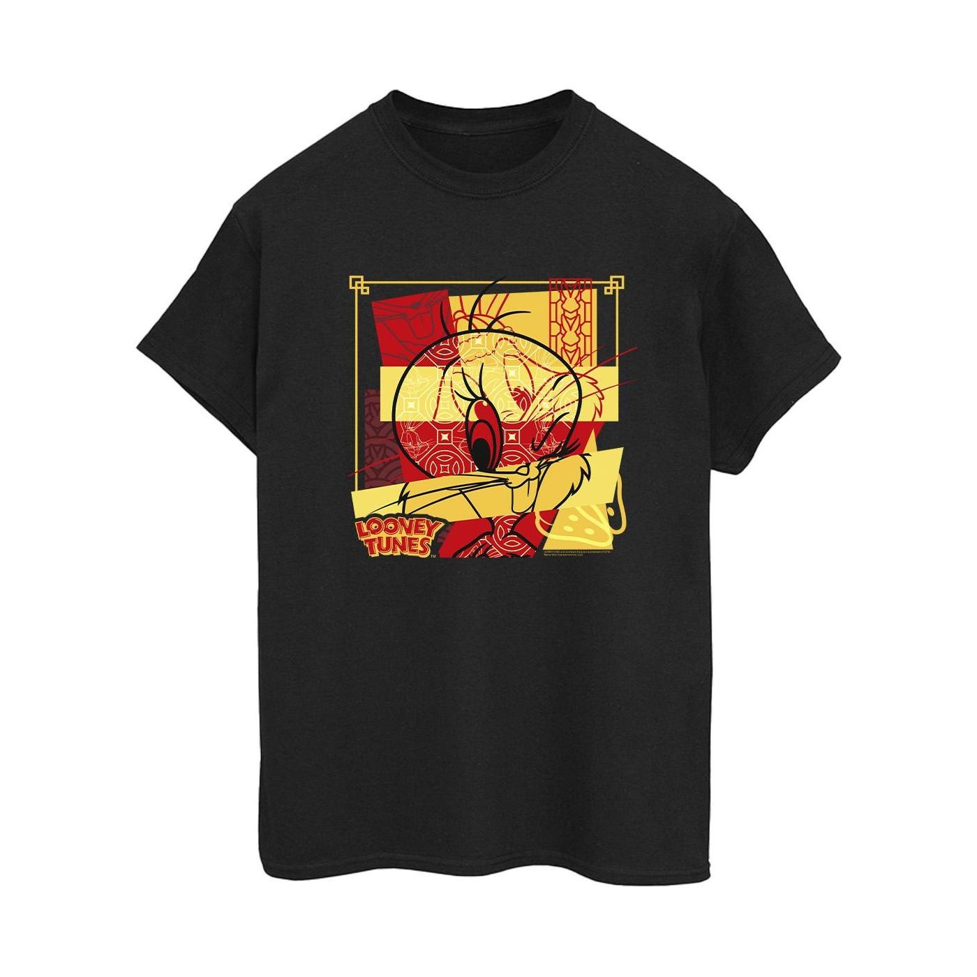 Image of Tweeday Rabbit New Year Tshirt Damen Schwarz S