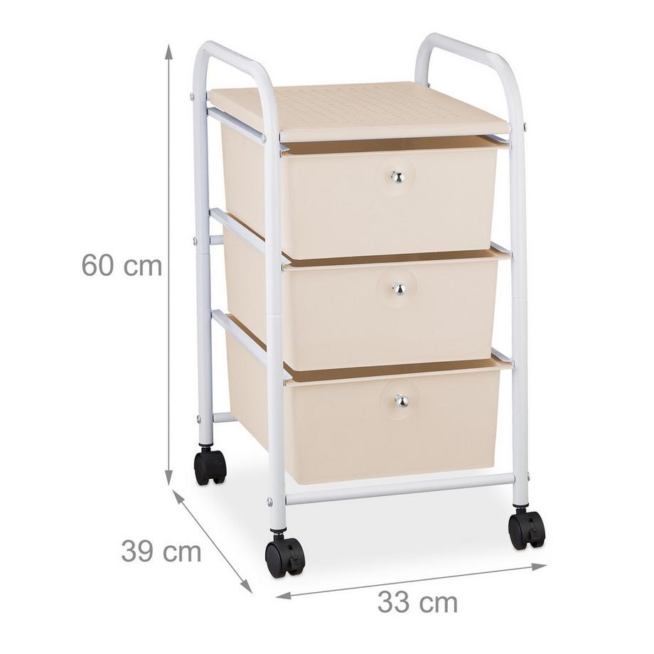 B2X Carrello da bagno con 3 cassetti  