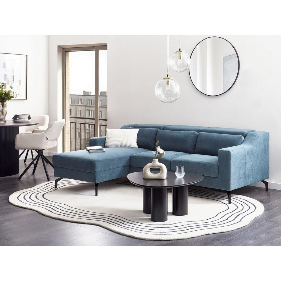 Beliani Ecksofa aus Chenillegewebe  GLOSLI  