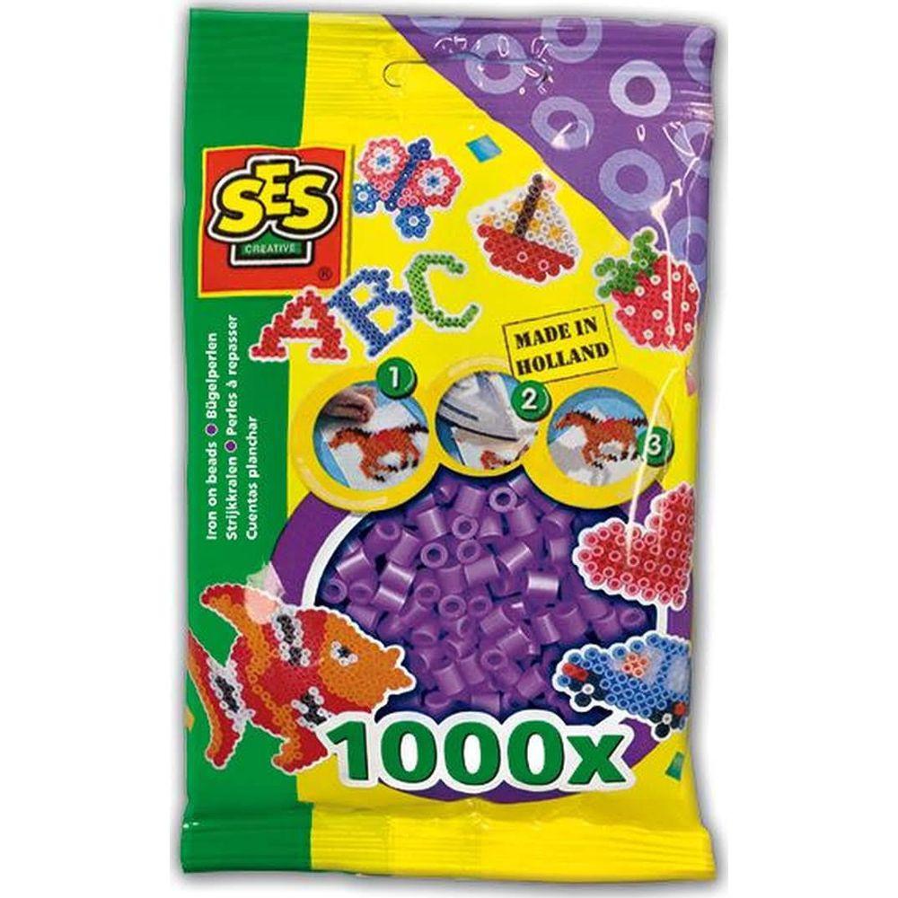 Image of SES Beedz Bügelperlen Nachfüllpack Violett (1000Teile) Violett