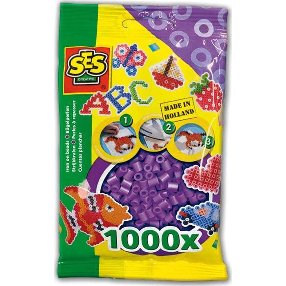 SES  Beedz Bügelperlen Nachfüllpack Violett (1000Teile) 