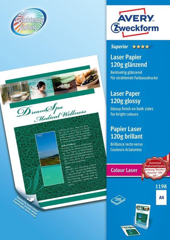 Image of AVERY ZWECKFORM Laser Fotopapier A4, 200 Blatt AVERY ZWECKFORM Laser Fotopapier A4, 200 Blatt
