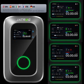 JATRHG  JATRHG S1 Borne de Recharge pour Véhicule Électrique 22kW 8M 32A Triphasé - Station de Charge Type 2 IEC 62196-2 - Chargeur Rapide EV Wallbox 