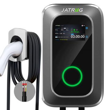 JATRHG S1 Borne de Recharge pour Véhicule Électrique 22kW 8M 32A Triphasé - Station de Charge Type 2 IEC 62196-2 - Chargeur Rapide EV Wallbox