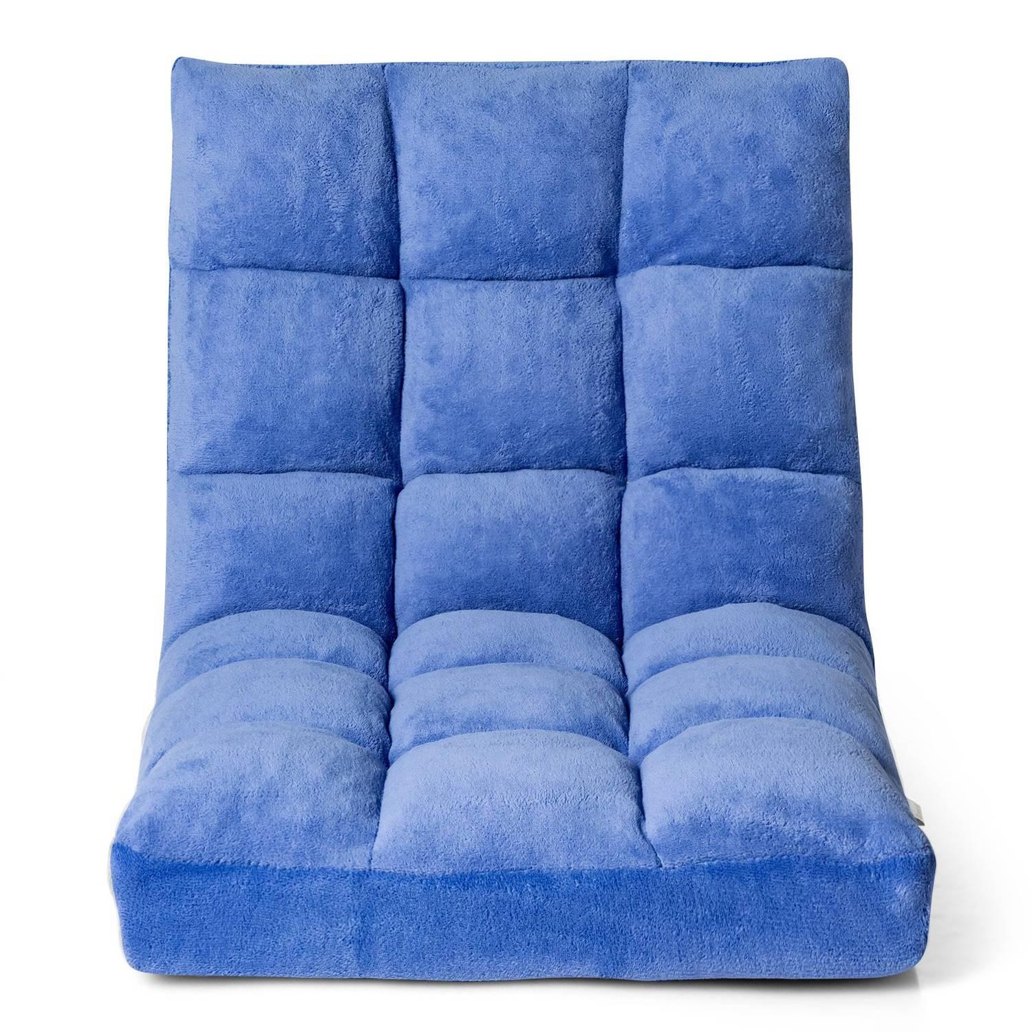 Northio Sedia da terra sedia da terra regolabile con schienale cuscino da pavimento 105 x 56 x 15 cm blu  