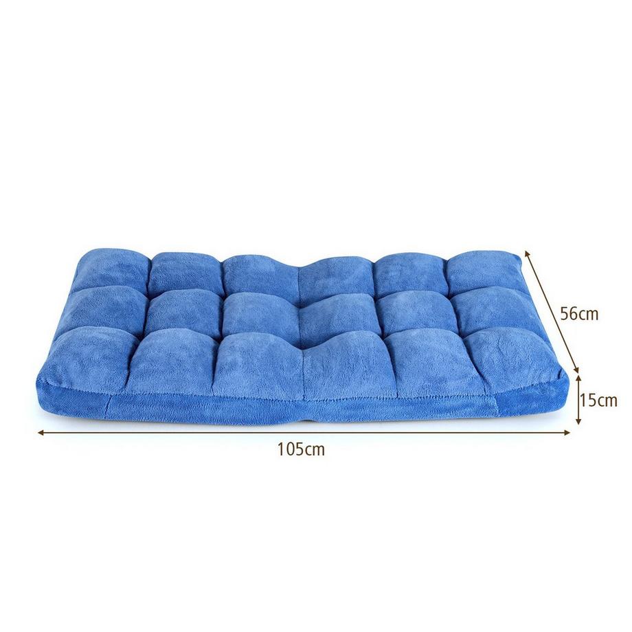 Northio Chaise de sol chaise de sol réglable avec dossier coussin de sol 105 x 56 x 15 cm bleu  