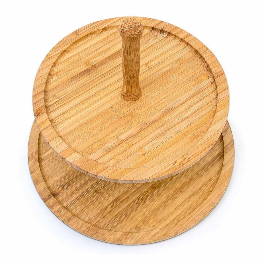 B2X  plateau en bambou à 2 niveaux 