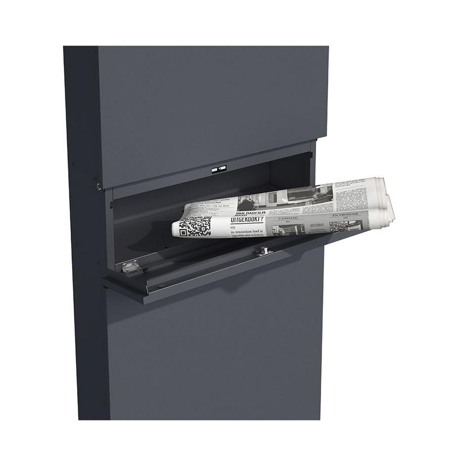 Holmberg  Paket-Briefkasten schmal 39.5x14.2x115cm anthrazit 