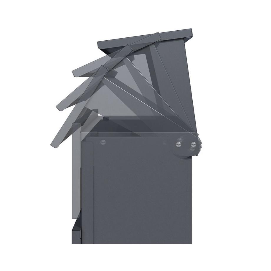 Holmberg  Paket-Briefkasten schmal 39.5x14.2x115cm anthrazit 