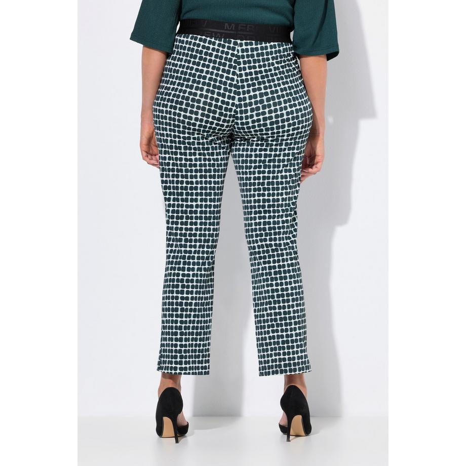 Ulla Popken Pantalon Sienna en Jersey Imprimé Graphique Slim Fit  