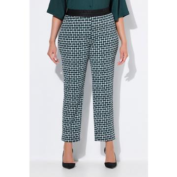 Pantaloni di jersey modello Sienna dal taglio aderente con stampa grafica e cintura elastica