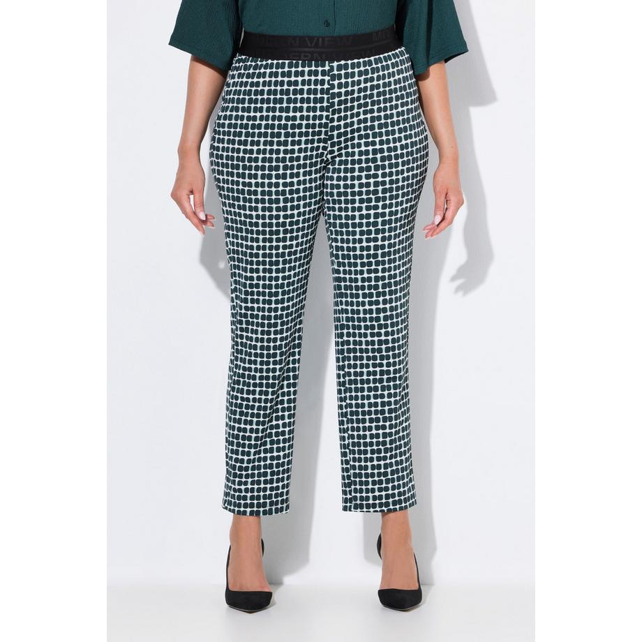 Ulla Popken Pantalon Sienna en Jersey Imprimé Graphique Slim Fit  