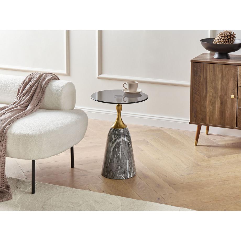 Beliani Table d'appoint en Métal Glamour CARTER  