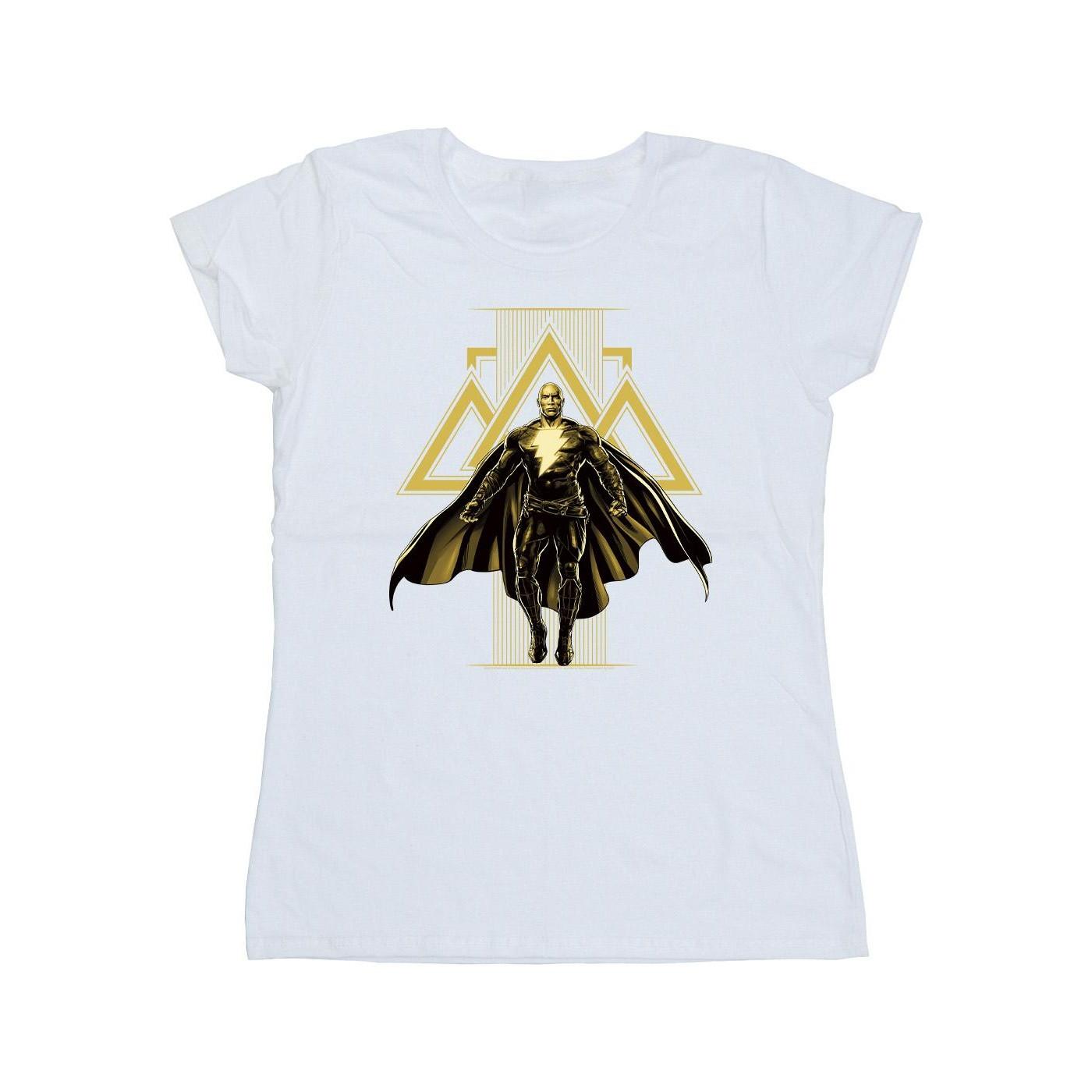 Image of Black Adam Rising Golden Symbols Tshirt Damen Weiss XXL