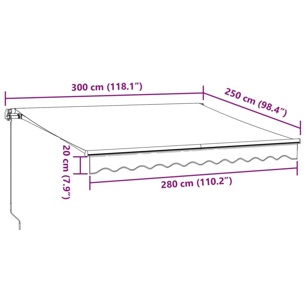 VidaXL Auvent rétractable tissu  