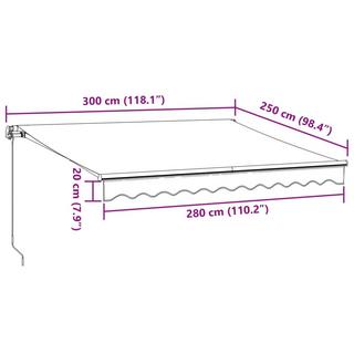 VidaXL Auvent rétractable tissu  