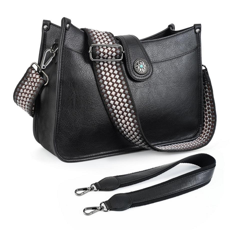 Sac à Bandoulière, Sac à Main Moyen, Sac à Bandoulière avec Large Bandoulière, Sac Hobo